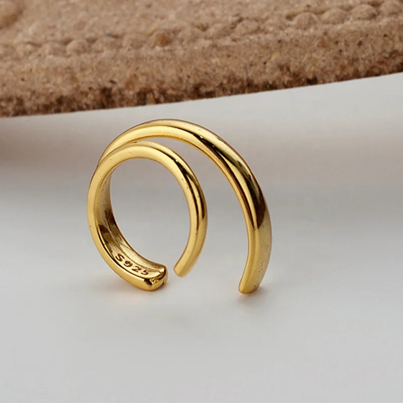 ICEBELA 2026 New Arrival High Quality Ear Cuffs 925 Sterling Silver Large Female De Plata Gold Plated Clip Hoop Women Earrings