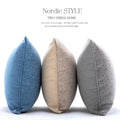 Nordic Ins Cotton Linen Sofa Pillow Cushion Cover Rectangular Solid Color Pillow Cover Customized