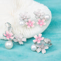 S030037 DIY 7-8mm Natural Freshwater Pearl Jewelry Set 925 Sterling Silver Engagement Jewelry Necklace for Women
