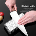 Double Sided Diamond Whetstone Knife Sharpener Stone Honeycomb Surface Plate with Non-Slip Base 400/1000 Grit