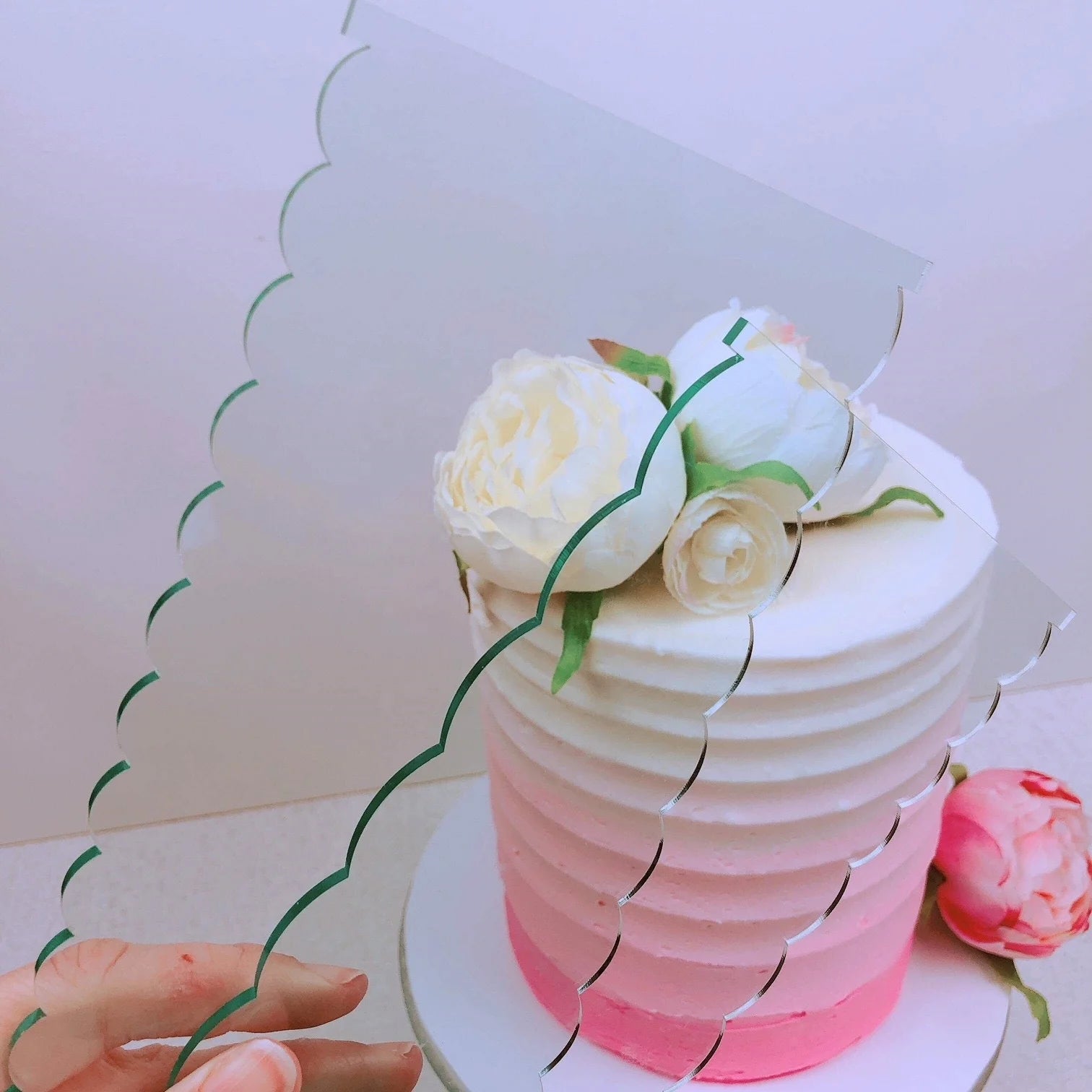 Acrylic Eco-Friendly 2mm Thickness Serrated Cake Scraper Comb Smoother Tool Essential Cake Tool