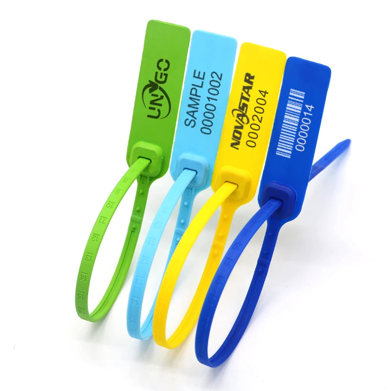 TX-PS501 Money Bag Plastic Strip Seals with Numbered Plastic Locks of Pet Plastic Seals