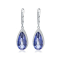 A2957 Abiding Water Drop Natural Iolite Blue Mystic Quartz Simple Earrings 925 Sterling SilverJewelry Women Earrings