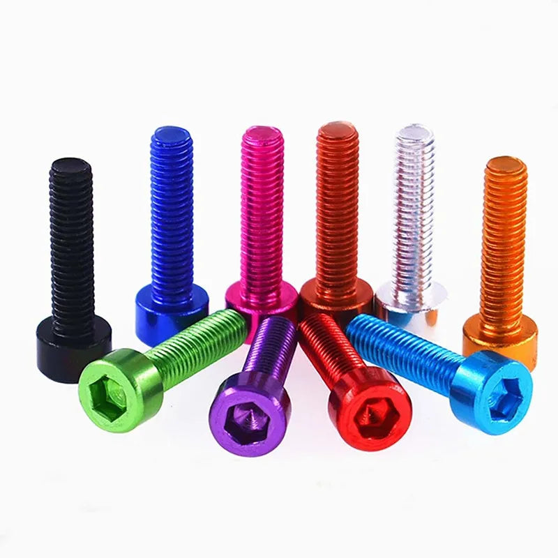 M2 - M6 6mm Aluminum Alloy Socket Cap Head Screw Allen Hex Bolts Alu Anodizing Colors Allen Key Screws