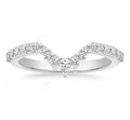 OAHLAN Hot Sale Pear & Round Cut Cubic Zirconia Half Eternity Band V Shape CZ Stacking Engagement Wedding Copper Ring for Women
