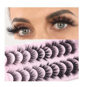 Voluminous Natural Mink Strip Lash Mink 7d Lashes 15-30mm and Customized Packaging