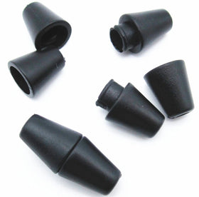 Custom Conical Bell Metal Cord Rope Locks Fastener Ends Stopper for Lanyard Backpack Bag Clothing Black Color