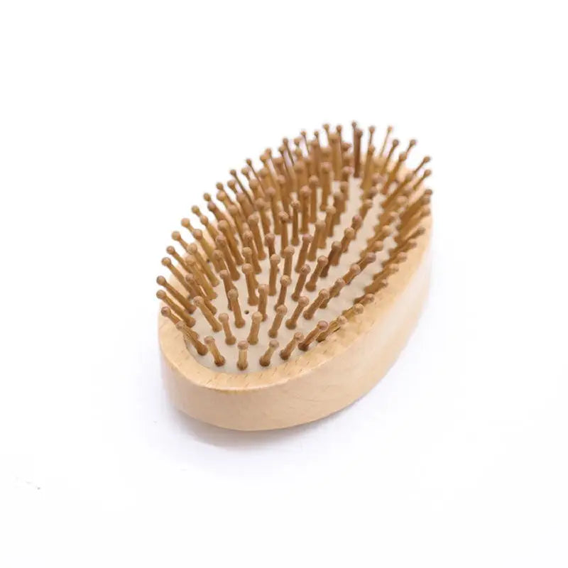 Natural Wood Hair Brush with Eco-Friendly Logo Air Cushion Custom Detangling  Paddle Hair Brush for Women Wood Brush Hair