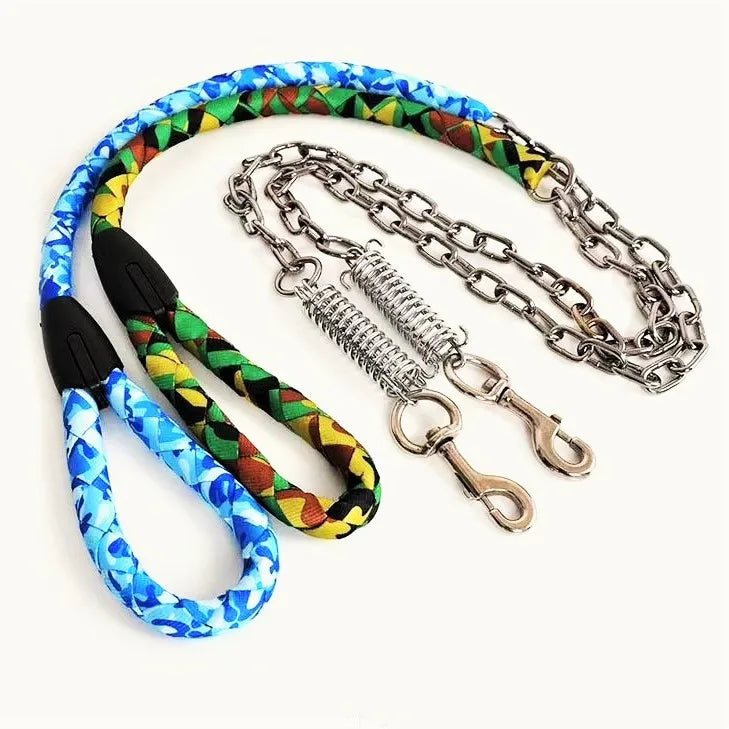 Wholesale Durable Strong Heavy Duty Pet Leash for Big Dog with Spiral Spring