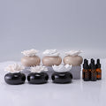 Custom Cross-border Ceramic Flower Diffuser Set Hand-pinch Aromatherapy Ceramic Flower Rose Lotus  Aromatherapy Decoration