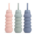 550ml Foldable Silicone+PP Sports Water Bottle Collapsible Gym Camping Hike Eco-Friendly Minimalist Drinkware Tea Cups Saucers