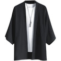 Liu Ming Custom Logo Printed 2024 Trending Summer Men Clothing Solid Color Couple Loose Cloak Shirts