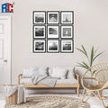 Wall Photo Frame Collage Picture Frame Set Wholesale Hot Sale Simple Restickable 8X8 11X14 Black White Plastic Digital Printing