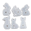 Early Riser New Easter Little Rabbit Gypsum Mold Love Rabbit Aromatherapy Candle Mold Cute Decoration Silicone Mold