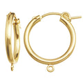 GF035 14K Gold Filled Jewelry Findings Eurowire Hoop Gold Ear Wire for Jewelry Making
