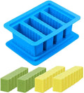 4 Cavity Rectangle Silicone Butter Mold Tray with Non-Stick and Lid Non-Toxic Eco-Friendly Packaged in OPP Bag
