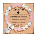 Elastic Beaded Bracelets Gifts Friendship Card Bracelet Inspirational Teacher Gifts for Women Natural Stone Unisex Bracelet 8mm MegaBDM