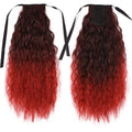 Wholesale Natural Fluffy Corn Wavy Hair Piece Long Curly Synthetic Pony Tails Headpiece Extensions Ponytail for Girls