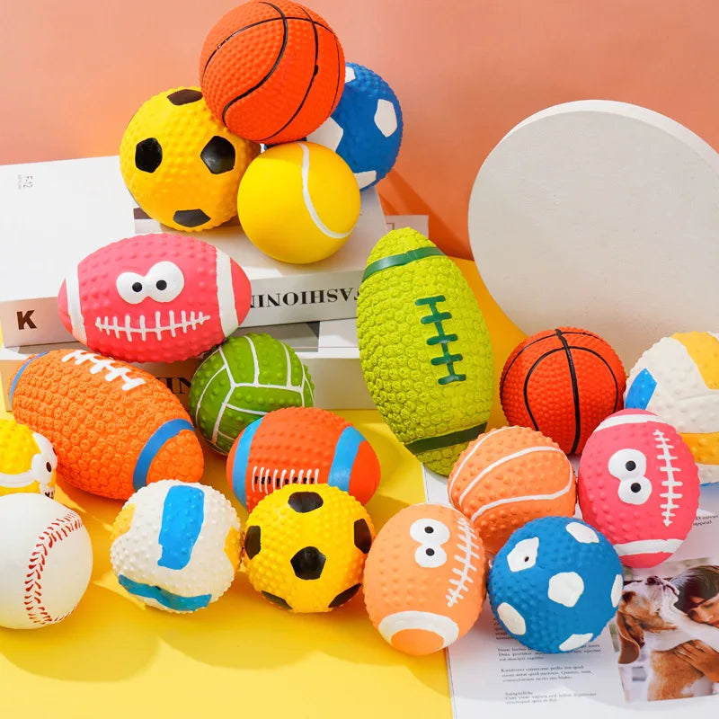 Interactive Dog Toy Gnawing Sounds Ball Wobble the Cluck Ball Dog Pet Toys