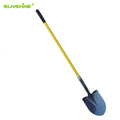 SUNSHINE Iron Digging Shovel Head Metal Spade Shovel 45Mn Carbon Steel Fried Steak Shovel with Long Fiberglass Handled