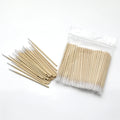 Bamboo Mascara Wand Wooden Tip sharp Swab Stick Hot Sale Makeup Double Side Oem Cotton Bud