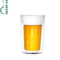 Creative Double Wall Borosilicate Glass Whiskey & Tea Mug Cup Party Ready Hand Blown Heat Resistant