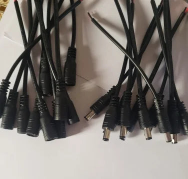 Customized 18AWG 5.5x2.1mm DC Power Cable Wires Male Female Connectors With 50cm for CCTV Security Camera Lighting Power Adapter