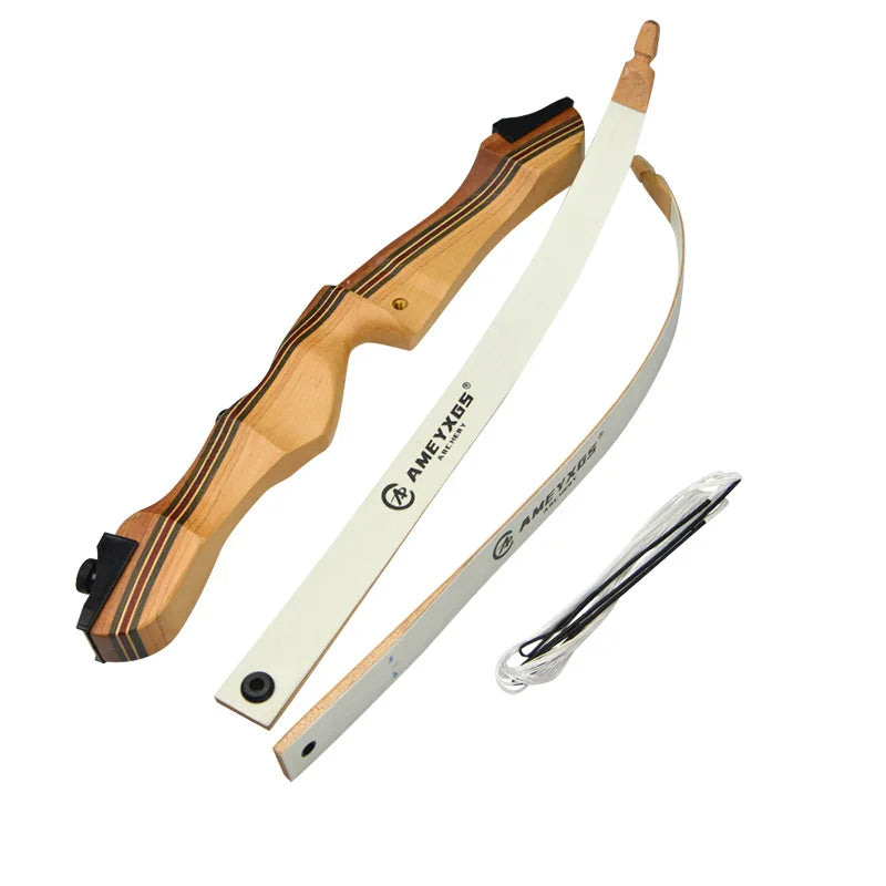 Recurve Bow Length 54 Inches Wood Riser Limbs String Fit Outdoor Archery Hunting Shooting Activity Recurve Bow