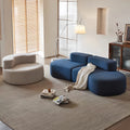 2026 Trending Products for Business 2 Seat Curved Compressed Sectional Sofa Modern Living Room Furniture
