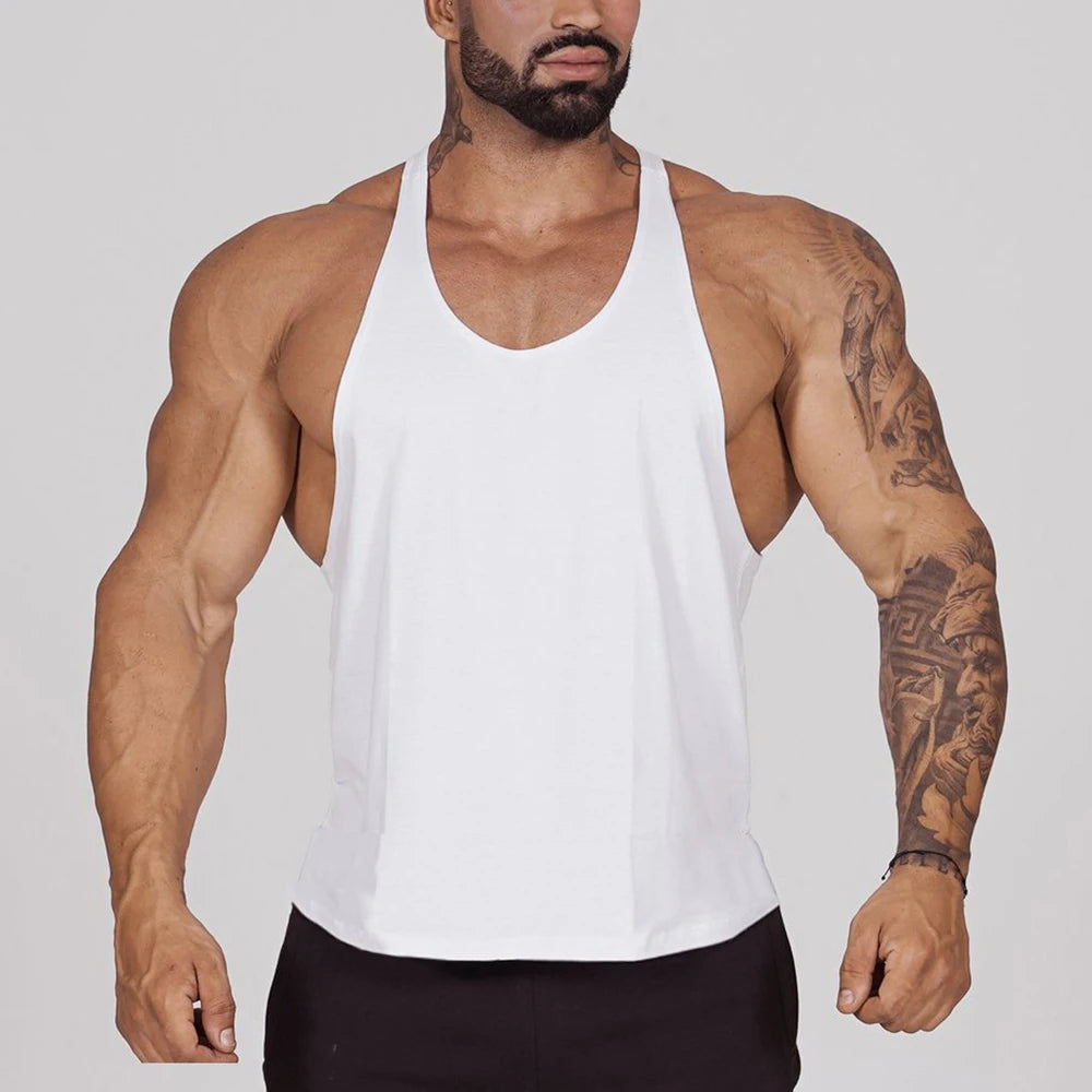 Men's Gym Wear Clothing Compression Oversized Sleeveless T-Shirt Blank Vests Workout Quick Dry Tank Tops