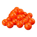 42mm Orange Hard Plastic Airflow Hollow Golf Balls for Swing Training 26 Holes Practice 80-90 Hardness 4-4.5g