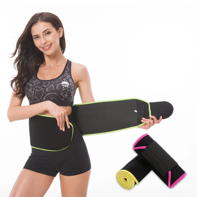 Factory Supply Neoprene Fitness Waist Trainer Elastic Adjustable Slimming Support Belt Flexible Fat Burning Waist Slimming Belt