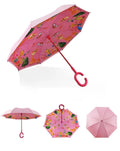 Branded Custom Kids Inverted Umbrella Double Layer Manual Nylon Straight Umbrella with Custom Printing