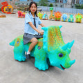 Outdoor Kids Playground Electric Battery Operated  Dinosaur Scooter Toy Car for Shopping Mall Cars for Kids with Lights