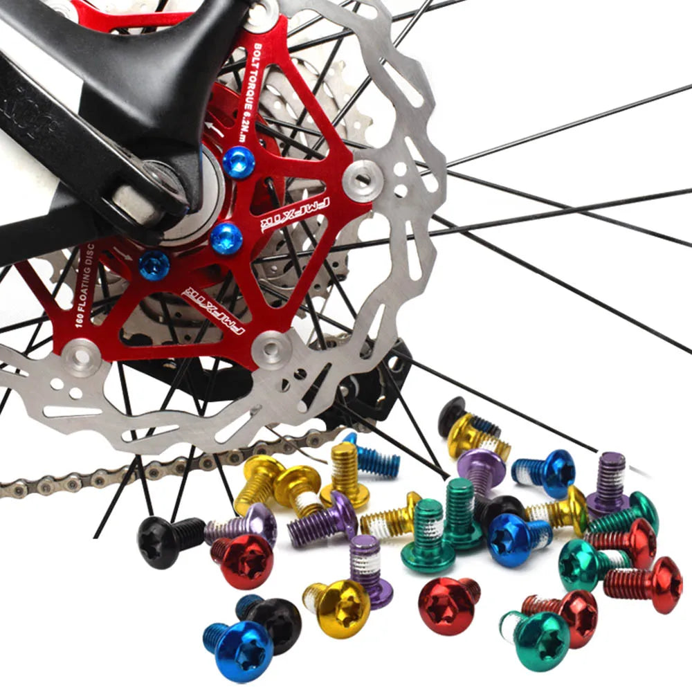 12PCS Screws for M5x10mm Disc Brake Rotors T25 Torx Bicycle Disc Fixing Screws for Mountain Bikes and Road Bikes Brake Disc