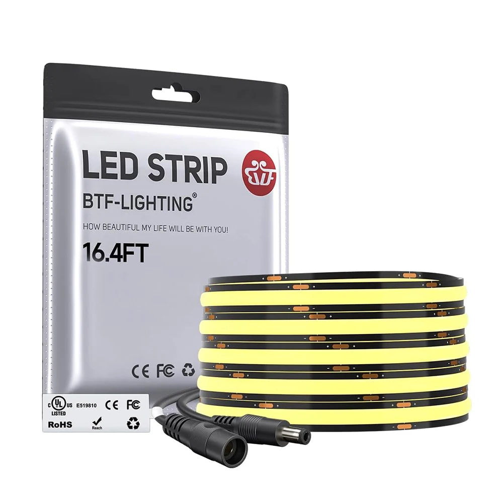 Wholesale Dot Free Warm White 3000K 4000K 6000K DC12V 24V Black FCB 480Ledsm 528Ledsm Stairs Cob Strip Light for Ceiling