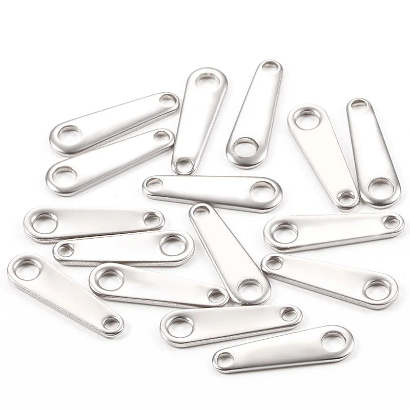 Custom Made Logo Engraved Stainless Steel Jewelry Tags & Charms DIY Plated Metal Tags for Necklace & Bracelet