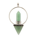 Diy Good Quality Green Aventurine Pyramid Dowser Pendulum Wholesale Natural Crystal Pendulum