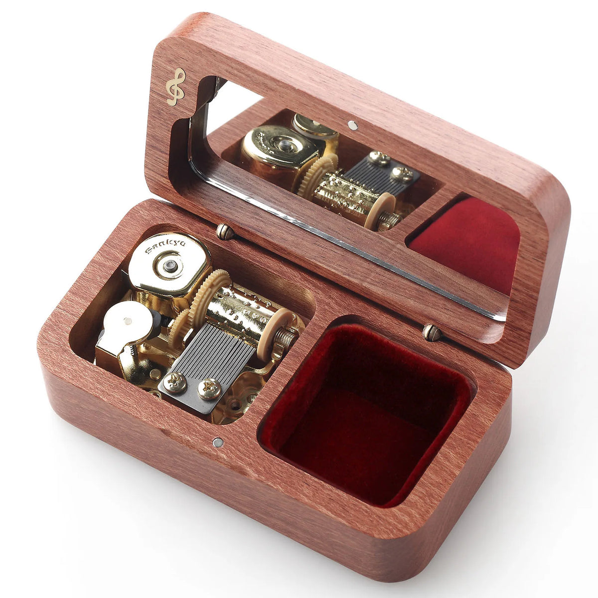 Wholesale Custom Wedding Ring Music Box Rectangular Music Box Engagement Proposal Creative Gift DIY Engraving