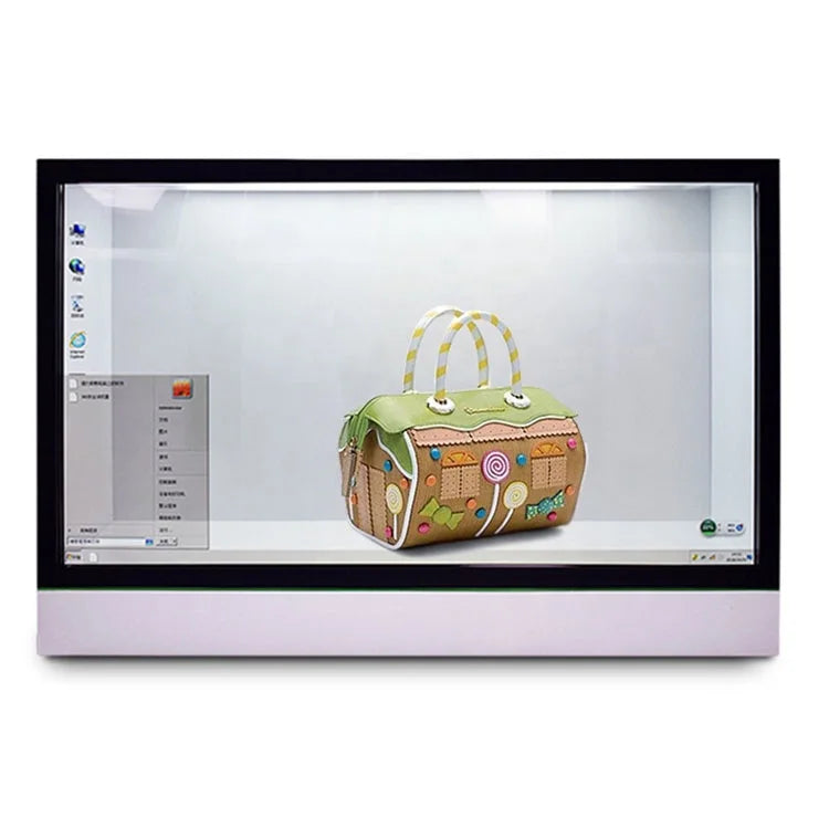 Android Display Showcase Digital Signage Transparent LCD Screen for Advertising Airport Wayfinding & Education