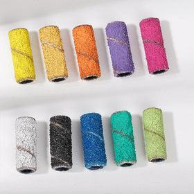 Custom 100pcs Mini 3mm Sanding Bands Nail File & Drill Bit Manicure & Pedicure Set with Color Package for Nail Art