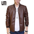 Liu Ming New Trends 2025 Autumn Men Fashion Long Sleeve Zipper Pu Leather Jacket Coats