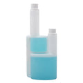 5 oz 150ml Empty HDPE Double Neck Measuring Tamper Evident Screw Cap Screen Printing Plastic Dosing Bottle for Petrol Chemical