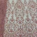 Wholesale Sequin Fabric White Beaded Lace
