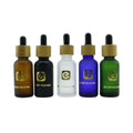 5ml 10ml 15ml 20ml 30ml 50ml 100ml Amber Black clear Blue Green Perfume Glass Bottle with Bamboo Dropper Lid