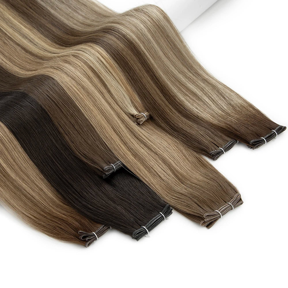 LeShine New Arrival European Remy Hair Super Double Weft Genius Human Hair Extensions Factory Price Genius Weft