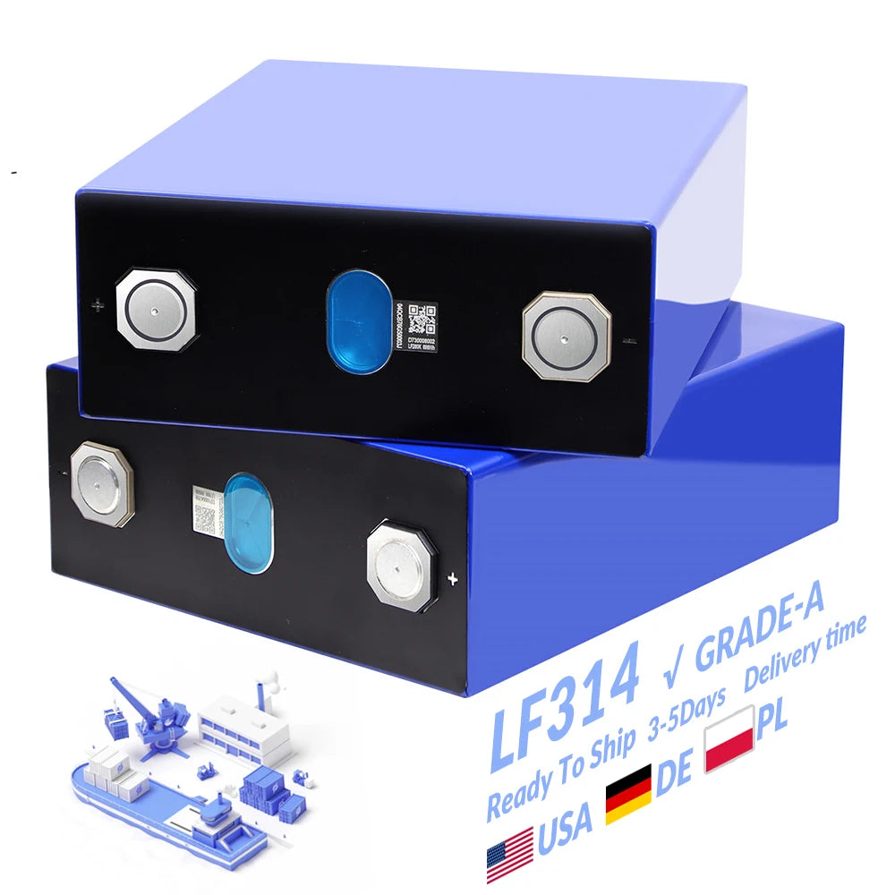 USA EU Stock EVE 314ah 3.2V Lifepo4 CELL Direct Wholesale Lifepo4 Rechargeable Lithium Ion Battery Cells for BOAT Ebike MegaBDM