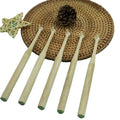 100% Natural Bamboo End Tuft Brush Eco Wood Orthodontic Toothbrush with Hard Charcoal Bristles for Home Use