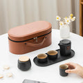 MSH Wholesale Travel Tea Set Portable Kung Fu Tea Set Outdoor Tea Pot Ceramics Cup With Gift Box