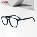 Luxury Men's Acetate Eyeglass Frames with Green Blue Light Blocking Solid Pattern and Radiation Protection Luxury Glass Eyes